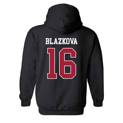 WSU - NCAA Women's Volleyball : Lucie Blazkova - Classic Fashion Shersey Hooded Sweatshirt-1