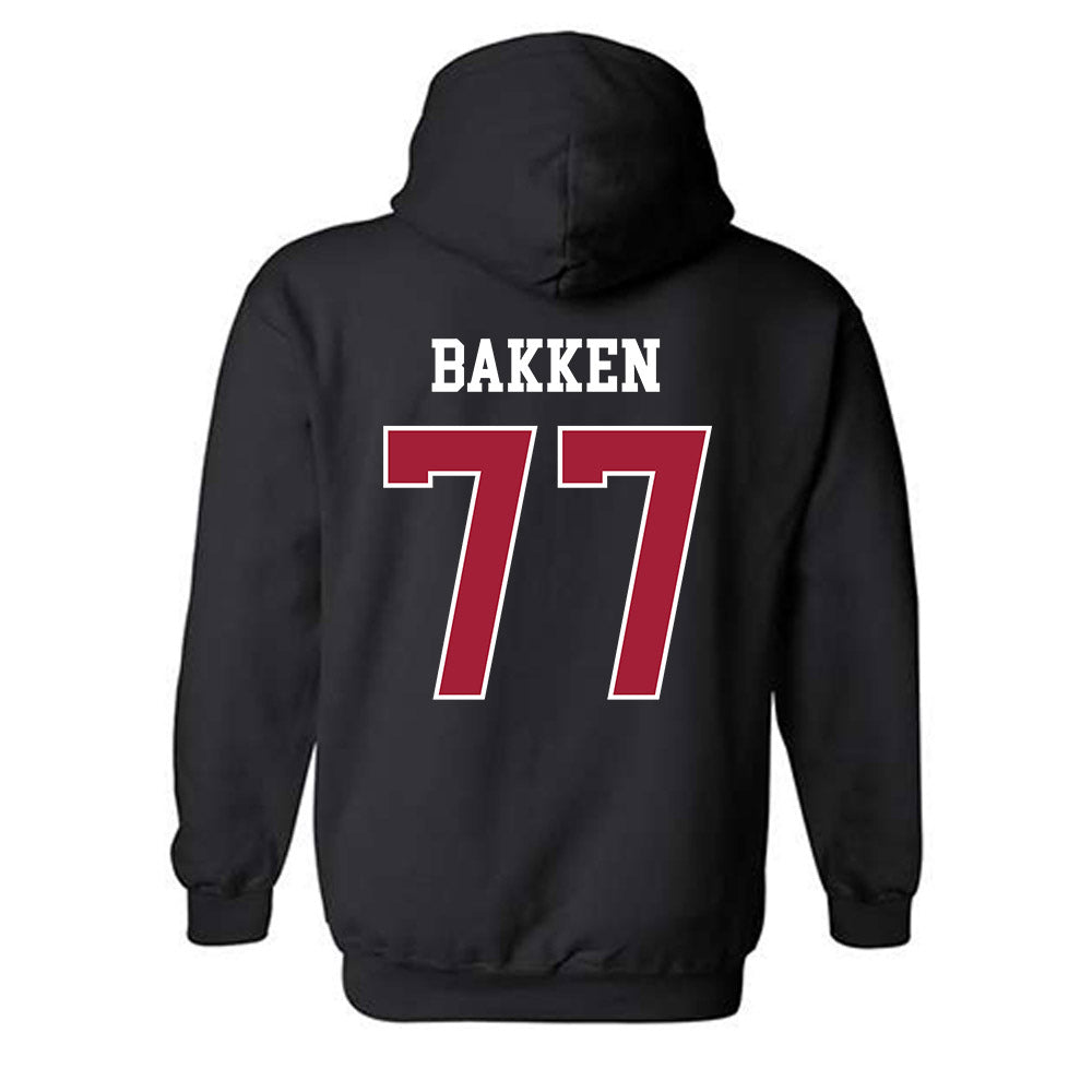 WSU - NCAA Football : Nick Bakken - Classic Fashion Shersey Hooded Sweatshirt-1