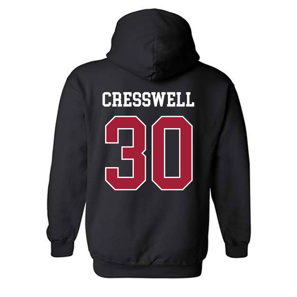 WSU - NCAA Baseball : Willis Cresswell - Classic Fashion Shersey Hooded Sweatshirt-1