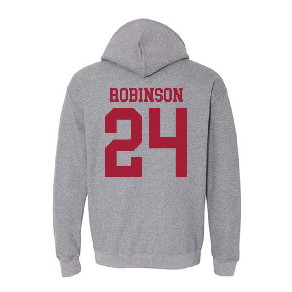 WSU - NCAA Men's Basketball : Dominik Robinson - Classic Fashion Shersey Hooded Sweatshirt-1