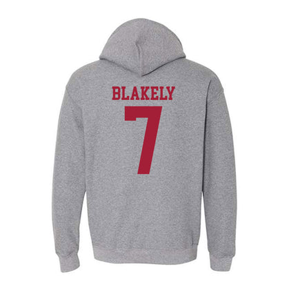 WSU - NCAA Men's Basketball : Dieume Blakely - Classic Fashion Shersey Hooded Sweatshirt-1