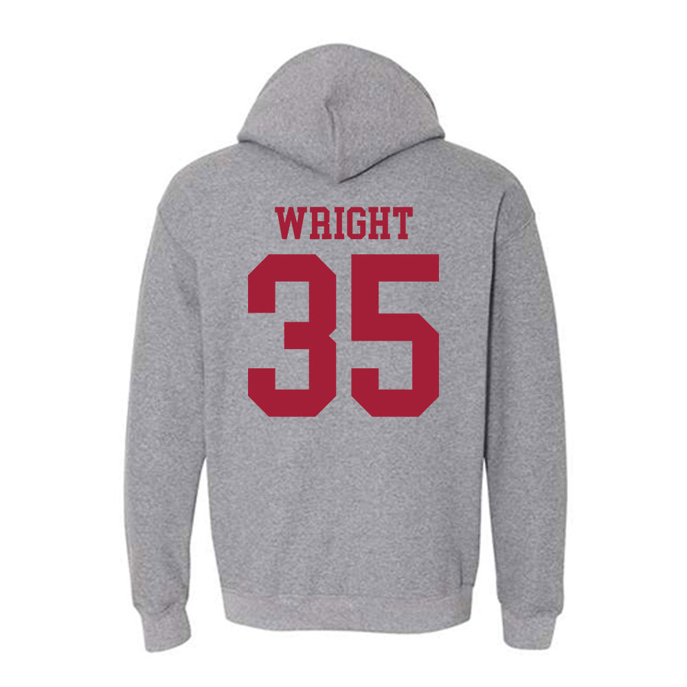 WSU - NCAA Football : Erimus Wright - Classic Fashion Shersey Hooded Sweatshirt-1