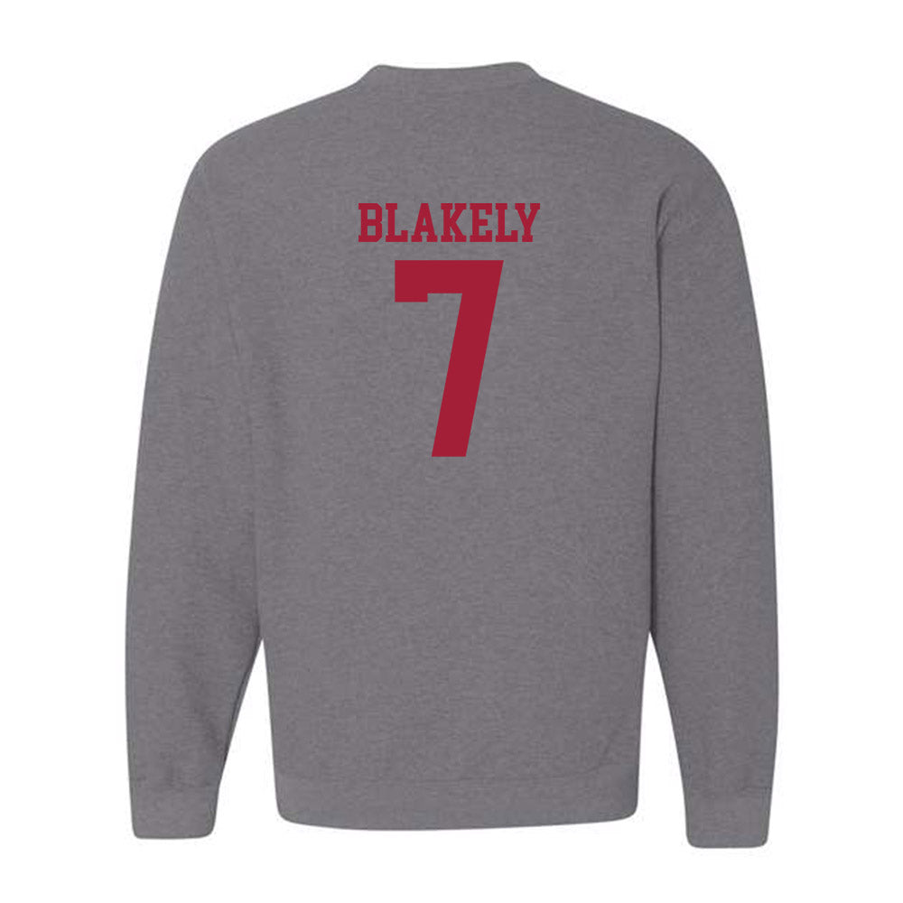 WSU - NCAA Men's Basketball : Dieume Blakely - Classic Fashion Shersey Crewneck Sweatshirt-1