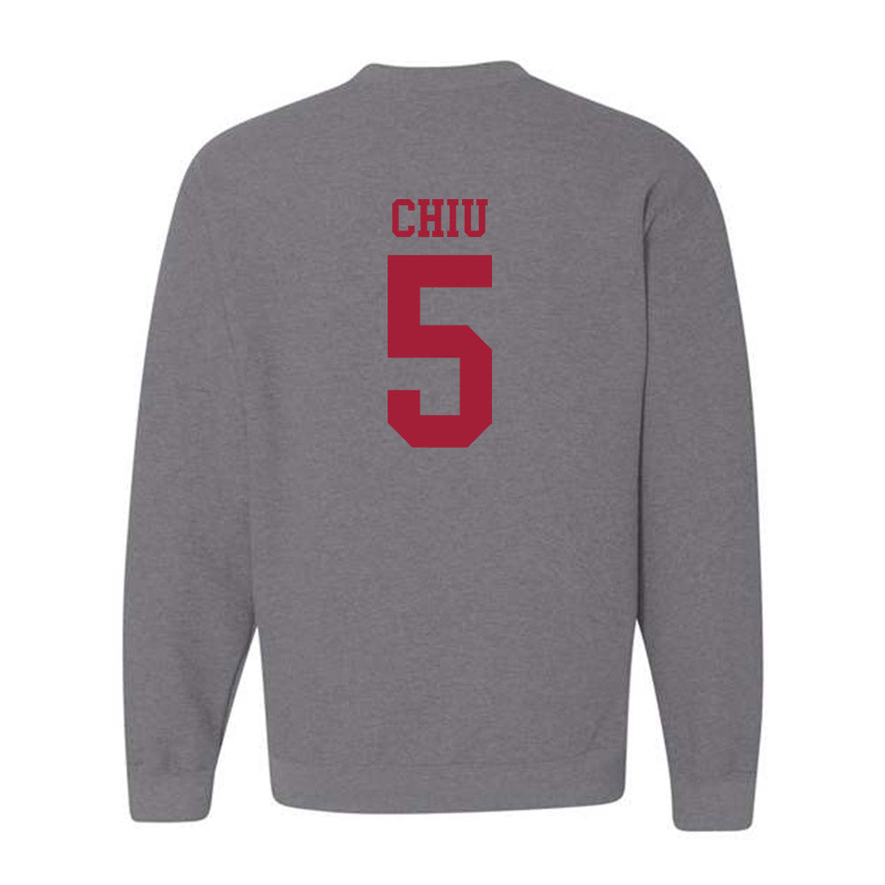 WSU - NCAA Women's Basketball : Jean Chiu - Classic Fashion Shersey Crewneck Sweatshirt-1