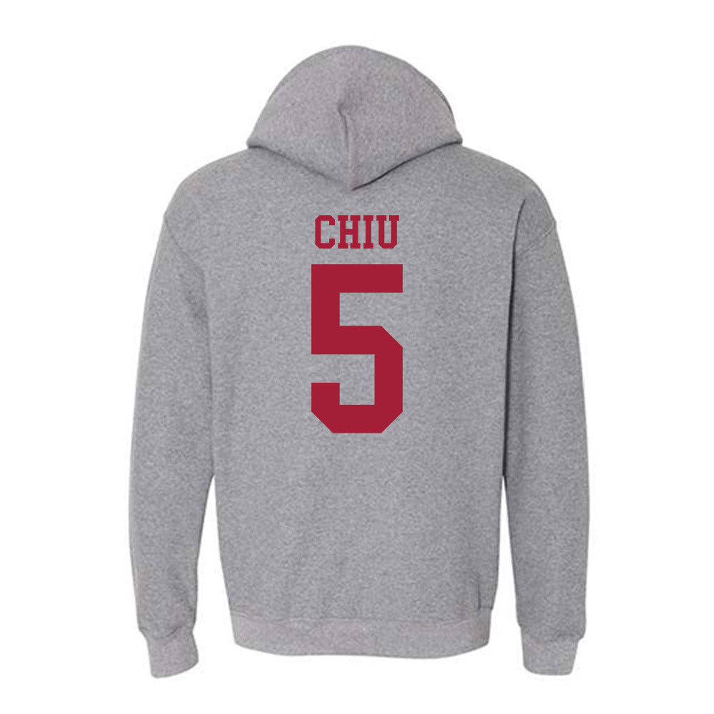 WSU - NCAA Women's Basketball : Jean Chiu - Classic Fashion Shersey Hooded Sweatshirt-1