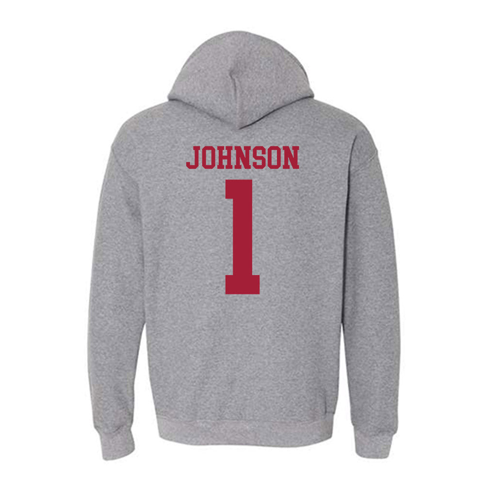 WSU - NCAA Football : Angel Johnson - Classic Fashion Shersey Hooded Sweatshirt-1