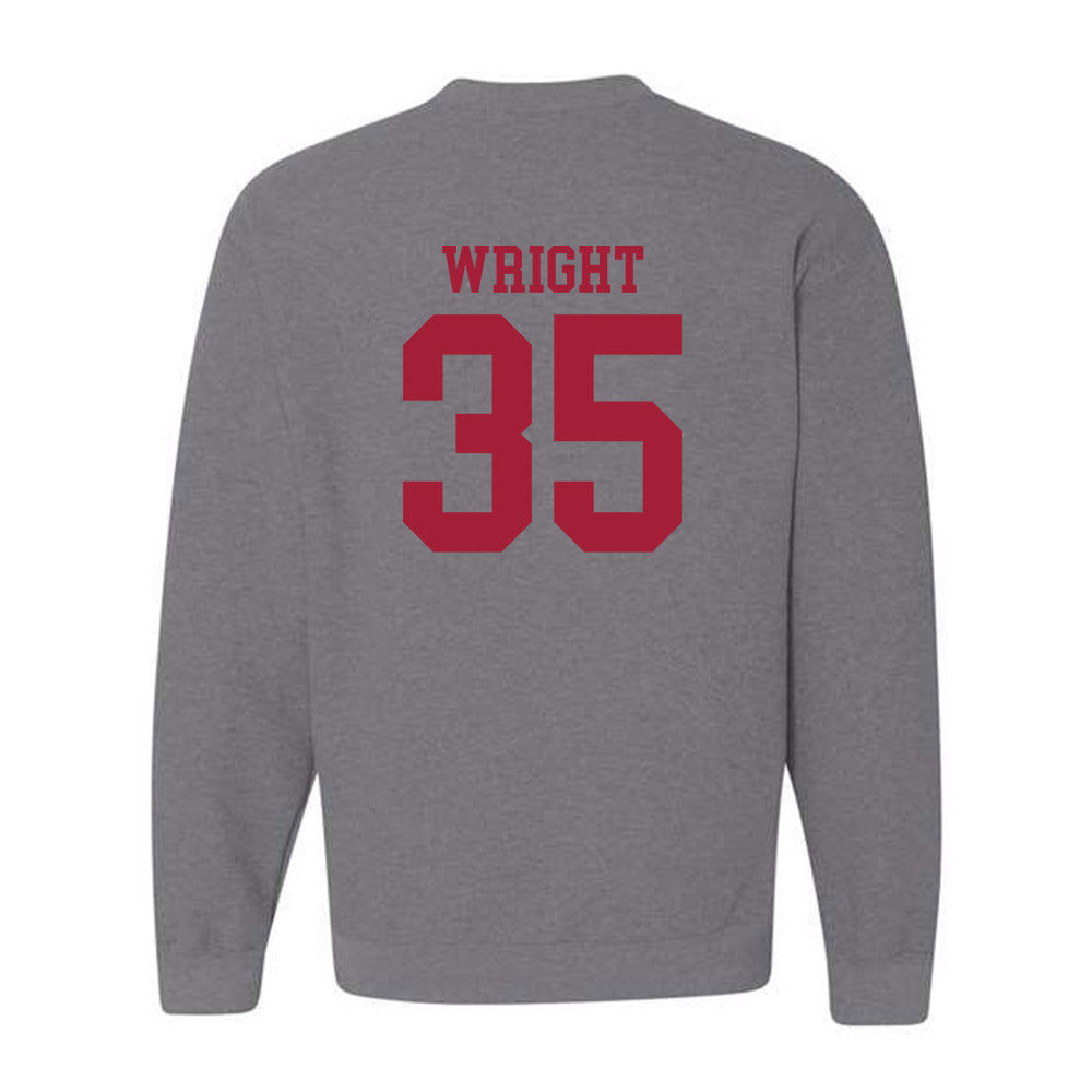 WSU - NCAA Football : Erimus Wright - Classic Fashion Shersey Crewneck Sweatshirt-1
