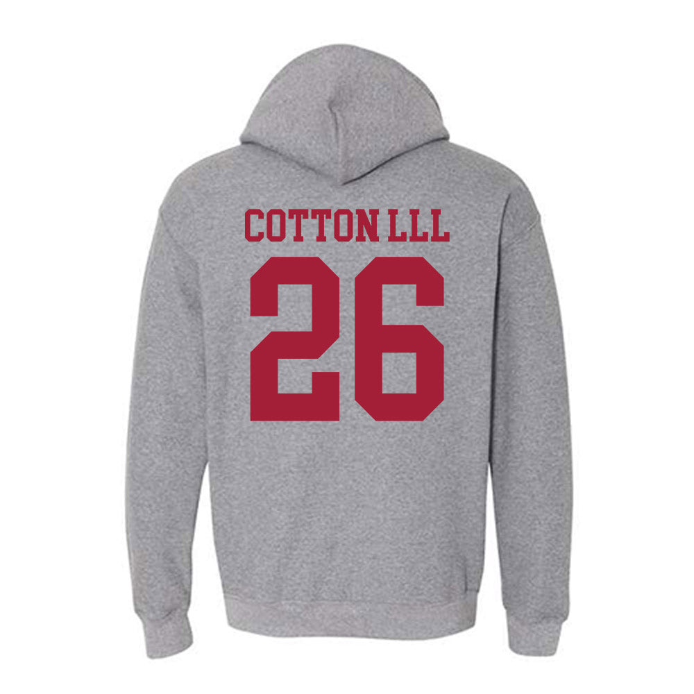 WSU - NCAA Football : Tyrone Cotton lll - Classic Fashion Shersey Hooded Sweatshirt-1