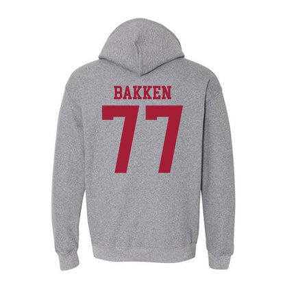WSU - NCAA Football : Nick Bakken - Classic Fashion Shersey Hooded Sweatshirt-1