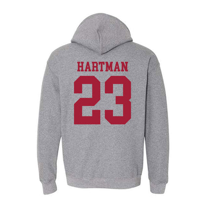 WSU - NCAA Baseball : Max Hartman - Classic Fashion Shersey Hooded Sweatshirt-1