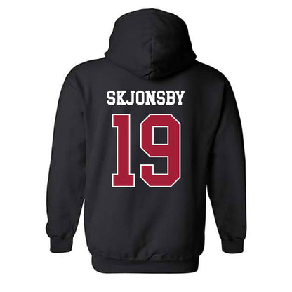 WSU - NCAA Baseball : Ryan Skjonsby - Sports Shersey Hooded Sweatshirt-1