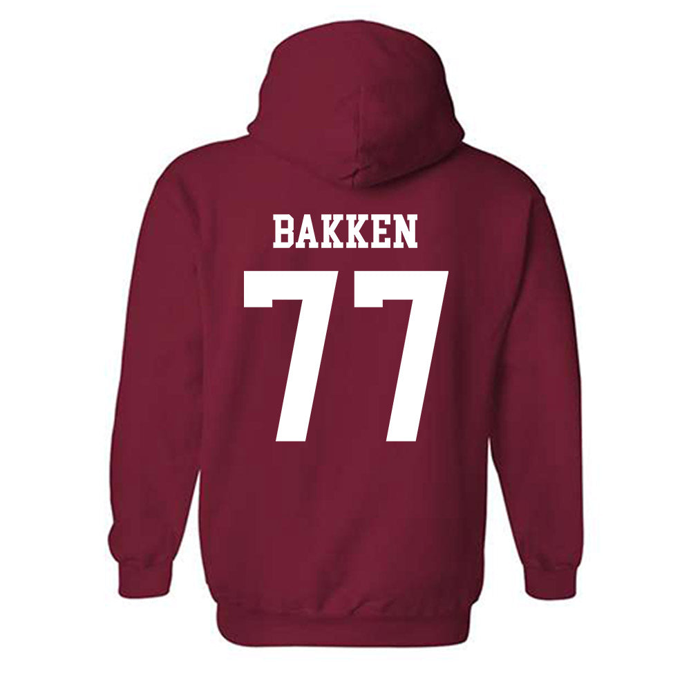 WSU - NCAA Football : Nick Bakken - Sports Shersey Hooded Sweatshirt-1