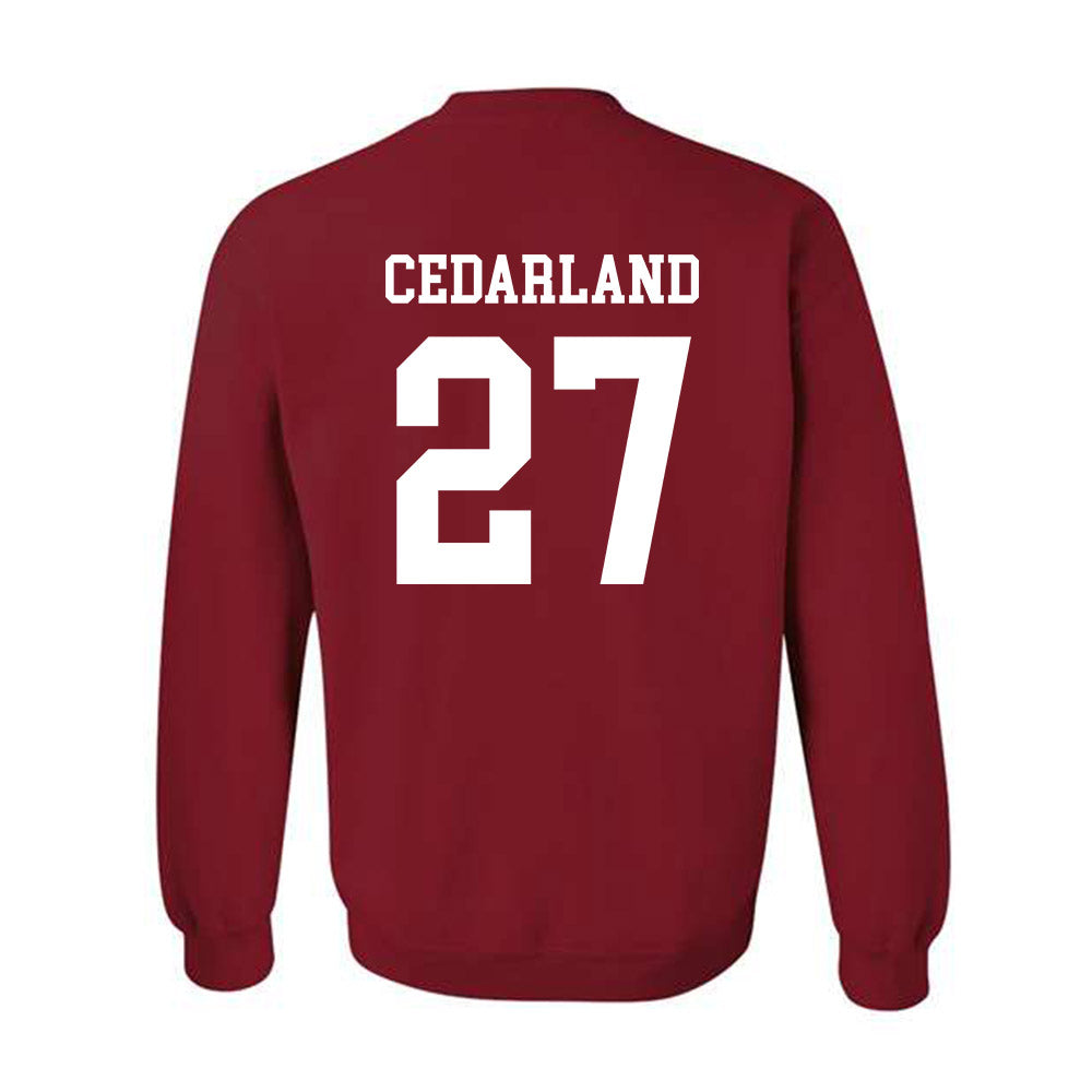 WSU - NCAA Football : Hudson Cedarland - Sports Shersey Crewneck Sweatshirt