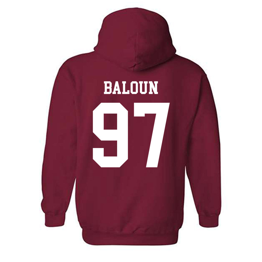 WSU - NCAA Football : Max Baloun - Sports Shersey Hooded Sweatshirt-1