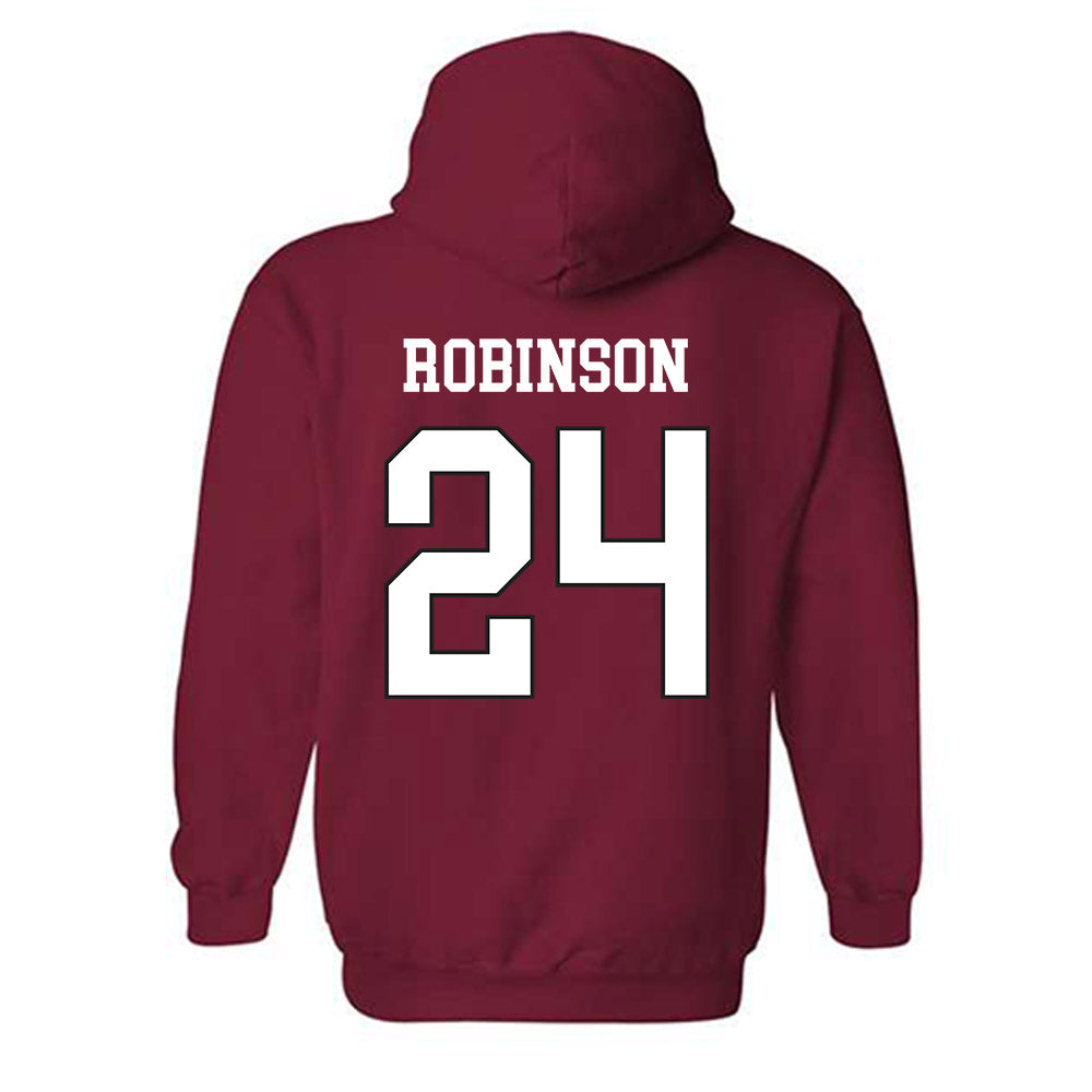 WSU - NCAA Men's Basketball : Dominik Robinson - Sports Shersey Hooded Sweatshirt-1
