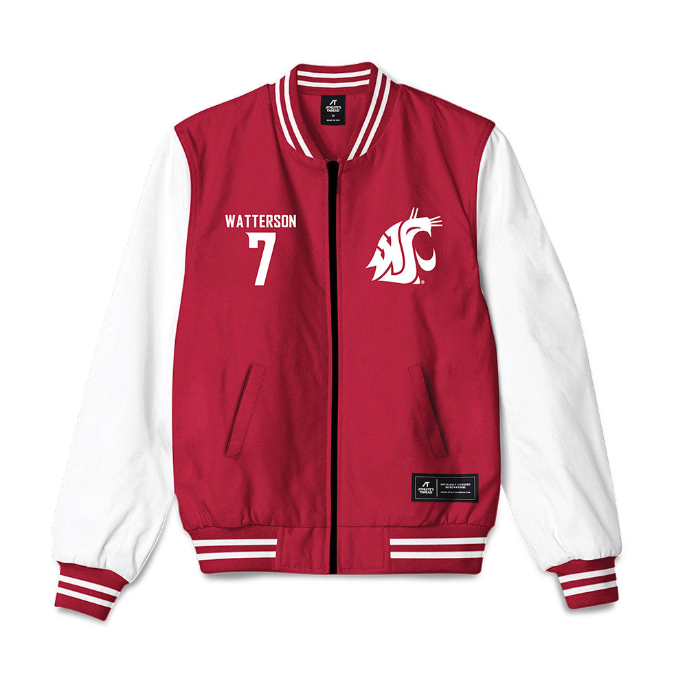 WSU - NCAA Baseball : Cole Watterson - Bomber Jacket-0