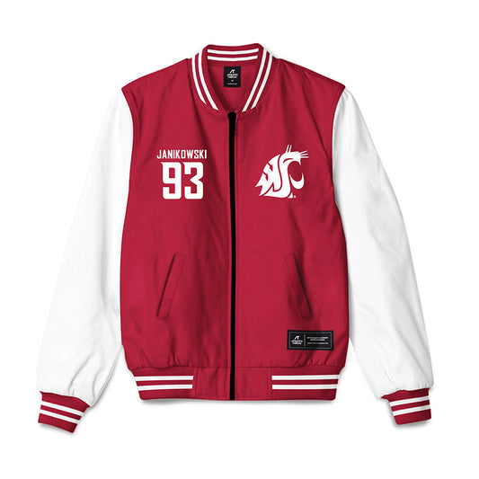 WSU - NCAA Football : Jack Janikowski - Bomber Jacket-0