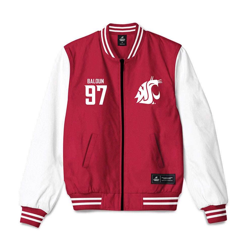 WSU - NCAA Football : Max Baloun - Bomber Jacket-0