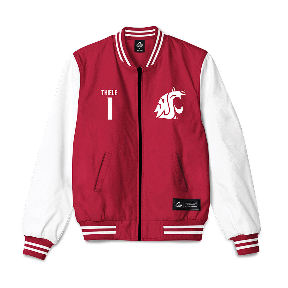 WSU - NCAA Baseball : Luke Thiele - Bomber Jacket-0