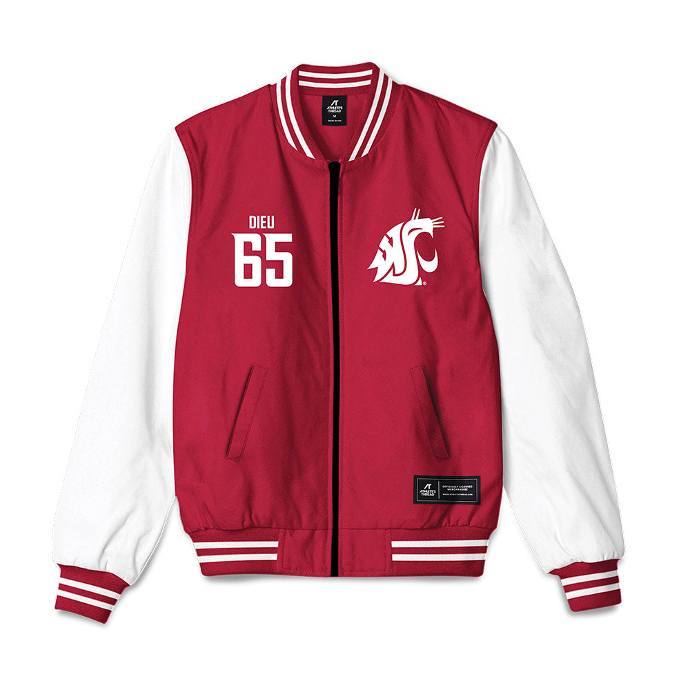 WSU - NCAA Football : Brock Dieu - Bomber Jacket-0