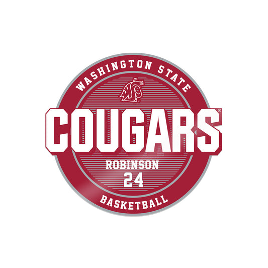WSU - NCAA Men's Basketball : Dominik Robinson - Sticker-0