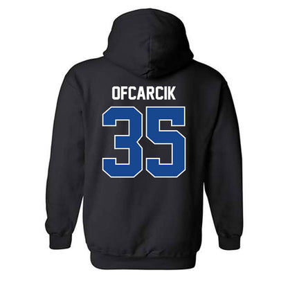 CNU - NCAA Men's Basketball : Jason Ofcarcik - Classic Shersey Hooded Sweatshirt-1