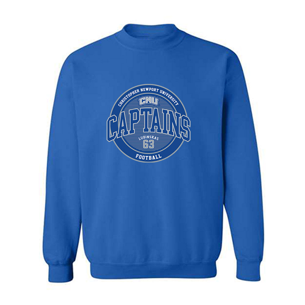 CNU - NCAA Football : Joe Lubinskas - Classic Fashion Shersey Crewneck Sweatshirt-0