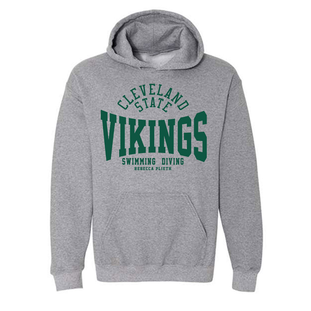Cleveland State - NCAA Women's Swimming & Diving : Rebecca Plieth - Classic Fashion Shersey Hooded Sweatshirt-0