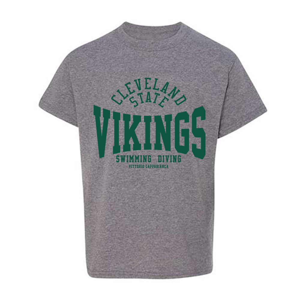 Cleveland State - NCAA Men's Swimming & Diving : Vittorio Cappabianca - Classic Fashion Shersey Youth T-Shirt-0