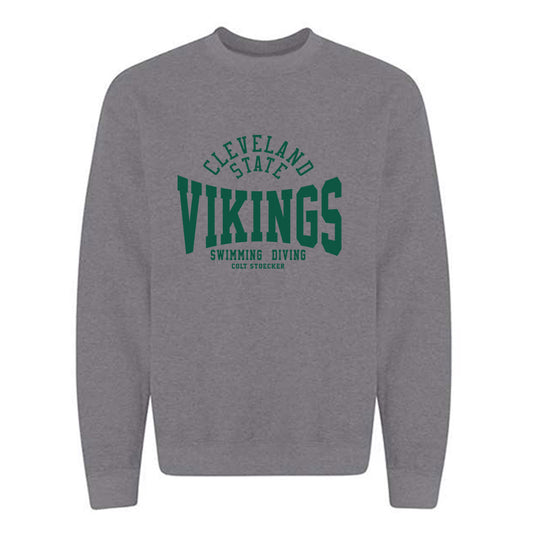 Cleveland State - NCAA Men's Swimming & Diving : Colt Stoecker - Classic Fashion Shersey Crewneck Sweatshirt-0