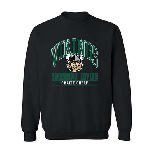Cleveland State - NCAA Women's Swimming & Diving : Gracie Chelf - Classic Fashion Shersey Crewneck Sweatshirt-0