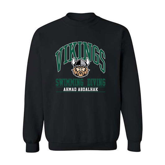 Cleveland State - NCAA Men's Swimming & Diving : Ahmad Abdalhak - Classic Fashion Shersey Crewneck Sweatshirt-0