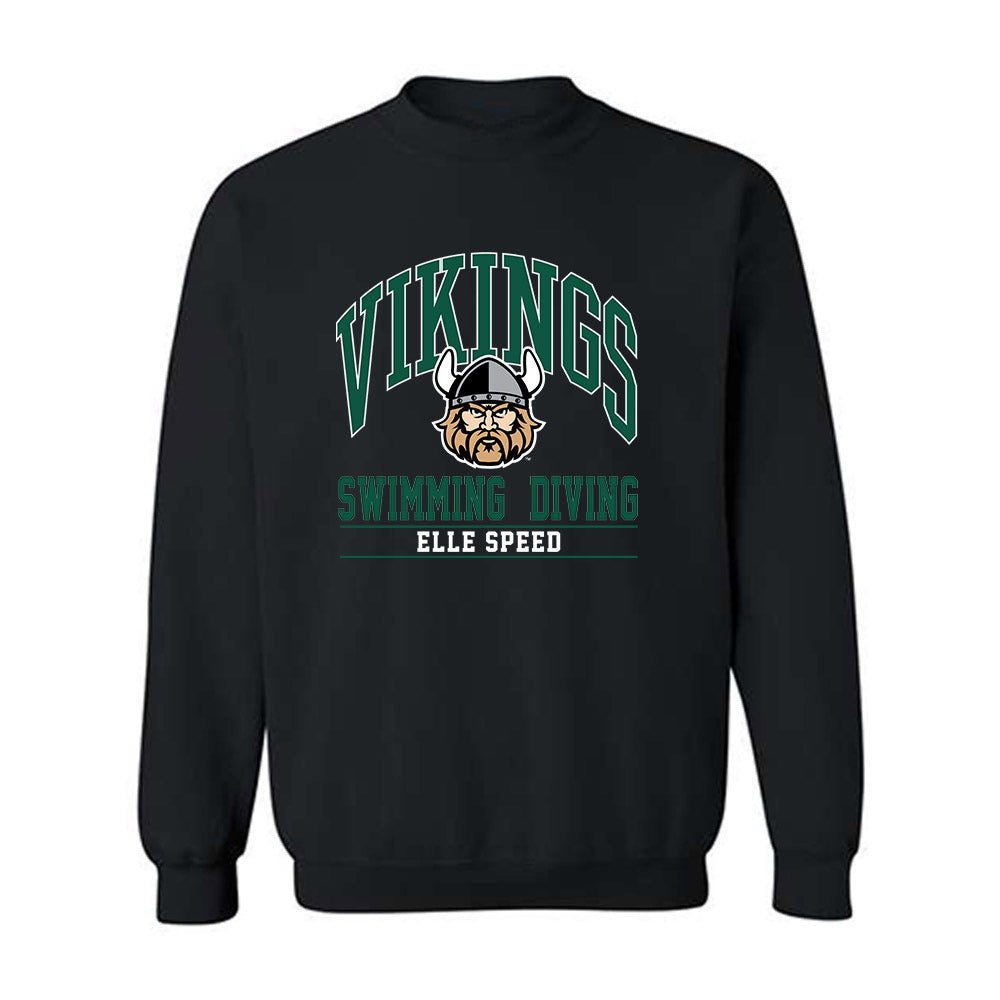 Cleveland State - NCAA Women's Swimming & Diving : Elle Speed - Classic Fashion Shersey Crewneck Sweatshirt-0