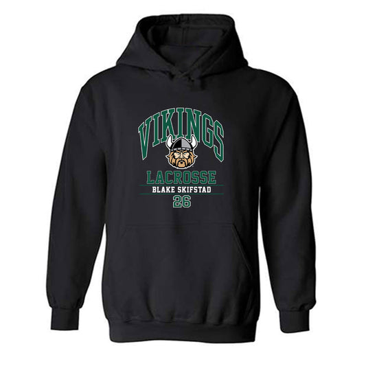 Cleveland State - NCAA Men's Lacrosse : Blake Skifstad - Classic Fashion Shersey Hooded Sweatshirt-0