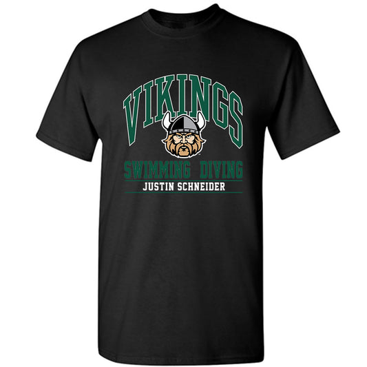 Cleveland State - NCAA Men's Swimming & Diving : Justin Schneider - Classic Fashion Shersey T-Shirt-0