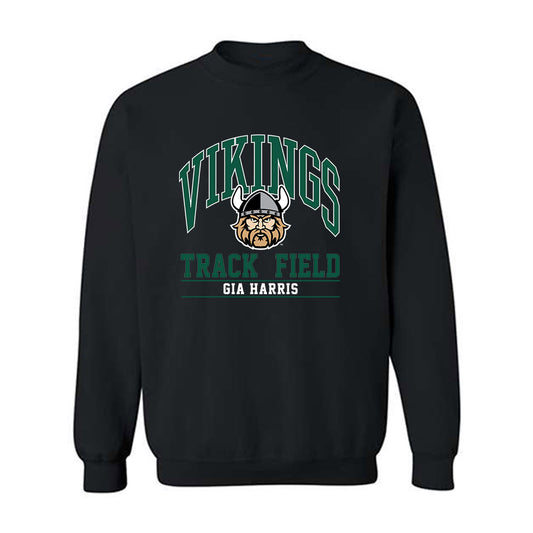 Cleveland State - NCAA Women's Track & Field : Gia Harris - Classic Fashion Shersey Crewneck Sweatshirt-0