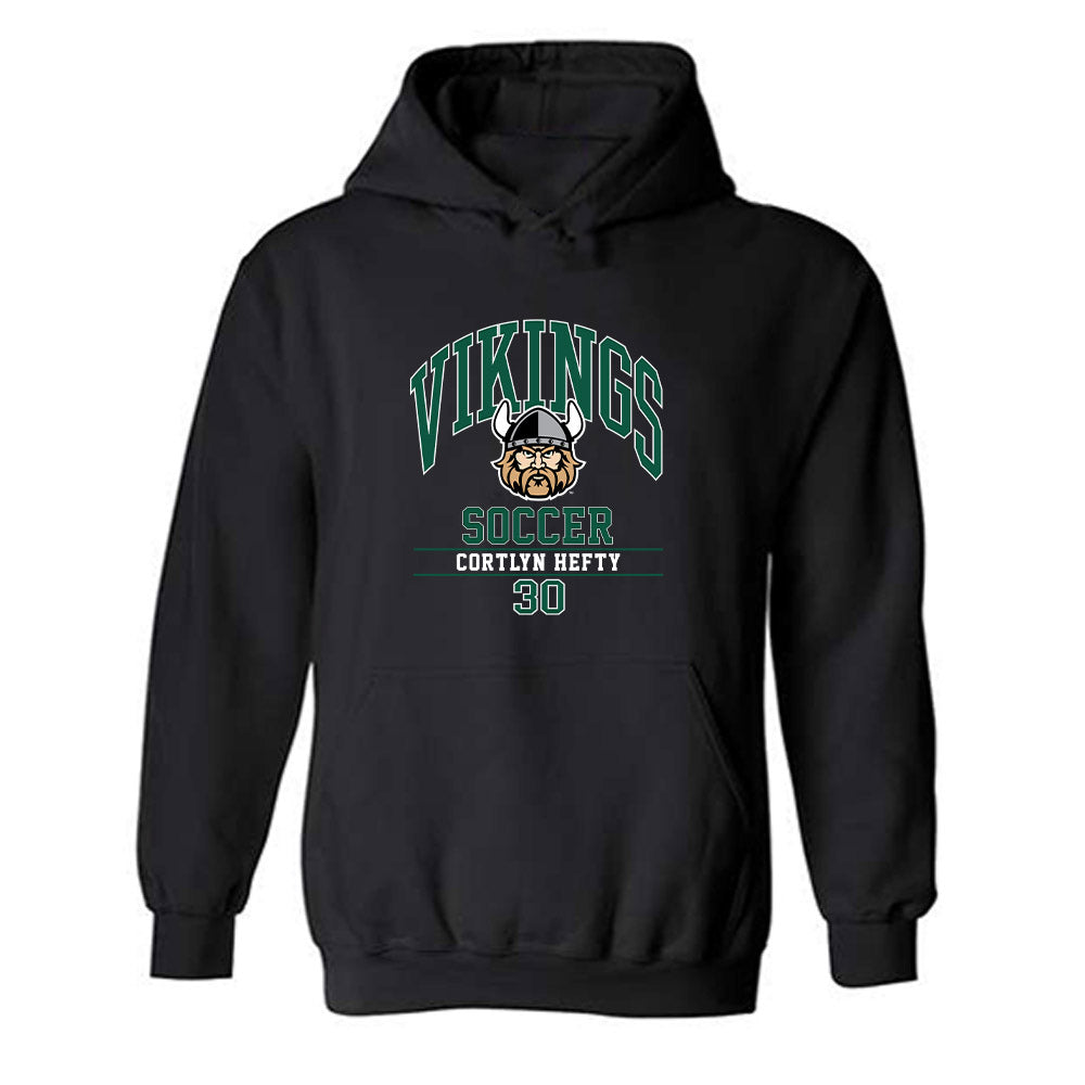 Cleveland State - NCAA Women's Soccer : Cortlyn Hefty - Classic Fashion Shersey Hooded Sweatshirt-0
