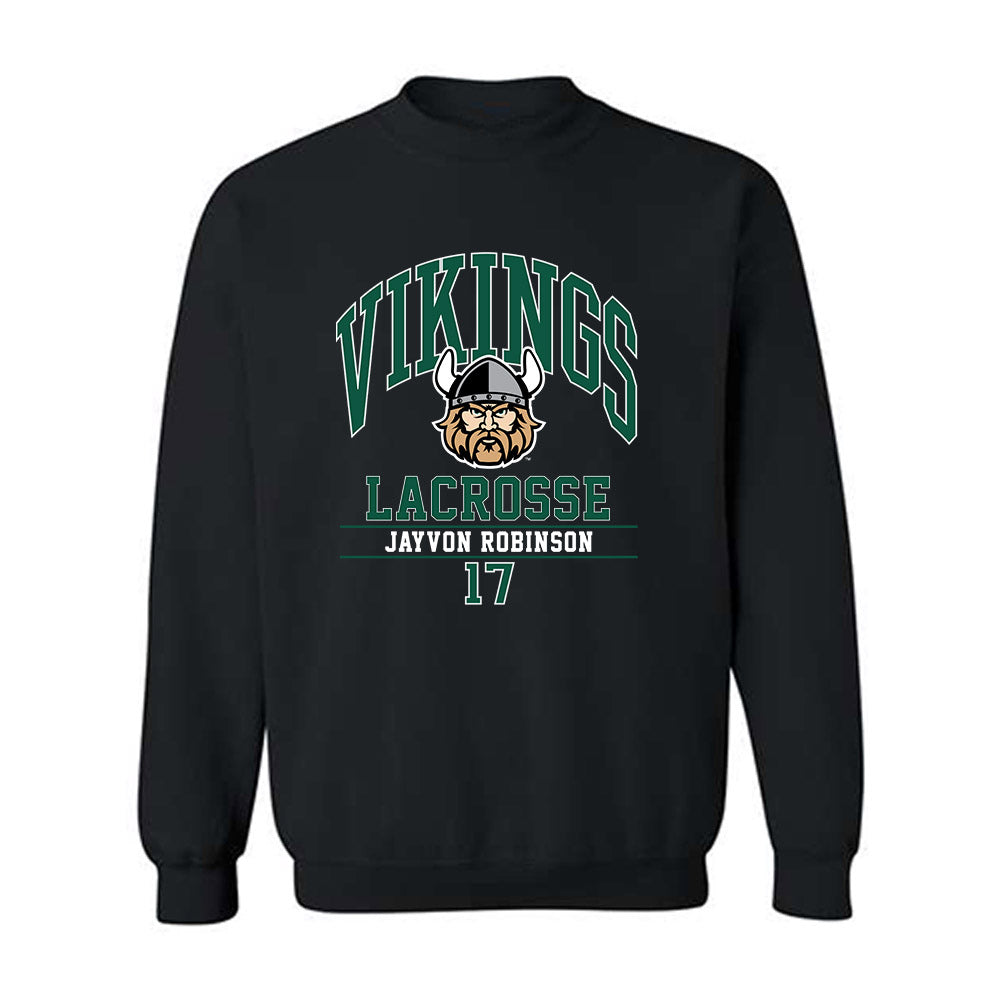 Cleveland State - NCAA Men's Lacrosse : Jayvon Robinson - Classic Fashion Shersey Crewneck Sweatshirt-0