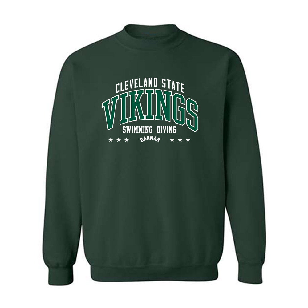 Cleveland State - NCAA Men's Swimming & Diving : Landon Harman - Classic Fashion Shersey Crewneck Sweatshirt-0