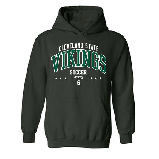 Cleveland State - NCAA Men's Soccer : Tom Mertz - Classic Fashion Shersey Hooded Sweatshirt-0