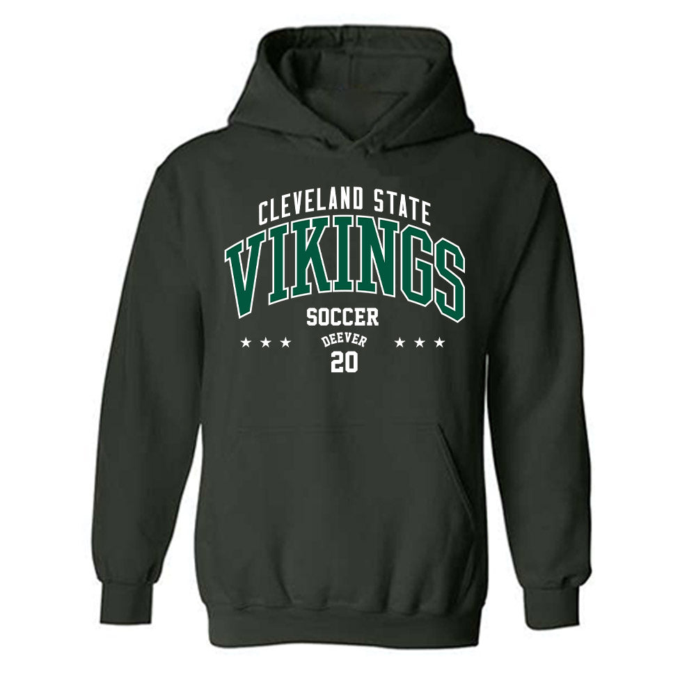 Cleveland State - NCAA Men's Soccer : Jacob Deever - Classic Fashion Shersey Hooded Sweatshirt-0