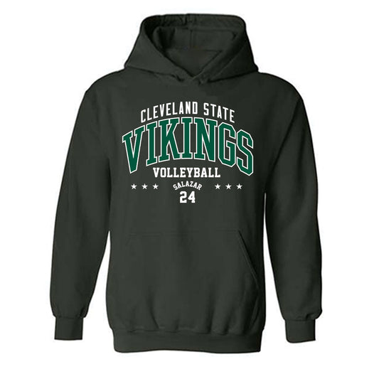 Cleveland State - NCAA Women's Volleyball : Allison Salazar - Classic Fashion Shersey Hooded Sweatshirt-0