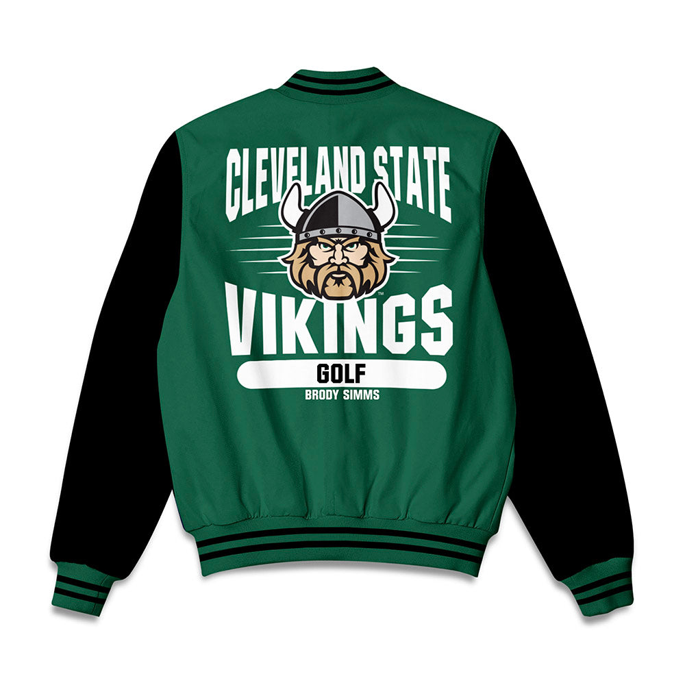 Cleveland State - NCAA Men's Golf : Brody Simms - Bomber Jacket-1