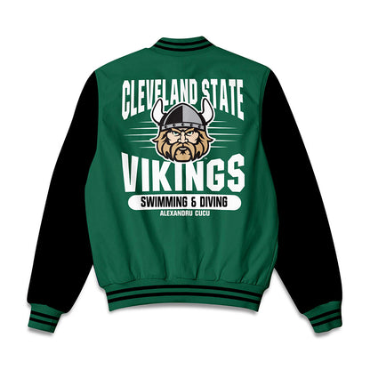 Cleveland State - NCAA Men's Swimming & Diving : Alexandru Cucu - Bomber Jacket-1