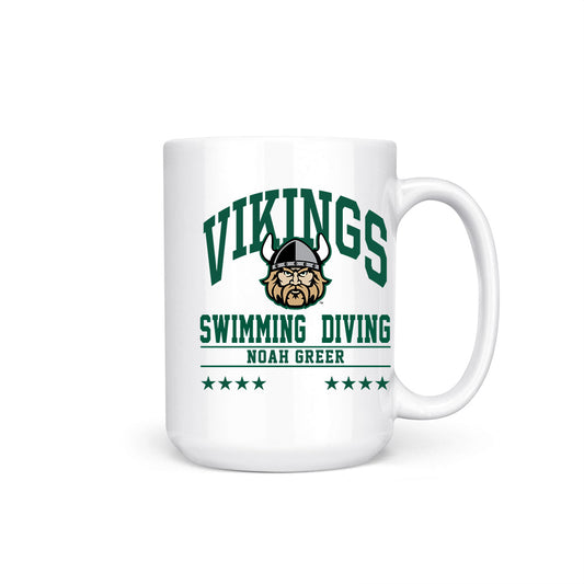 Cleveland State - NCAA Men's Swimming & Diving : Noah Greer - Coffee Mug-0