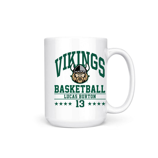 Cleveland State - NCAA Men's Basketball : Lucas Burton - Coffee Mug-0