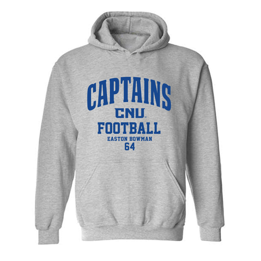 CNU - NCAA Football : Easton Bowman - Classic Fashion Shersey Hooded Sweatshirt-0