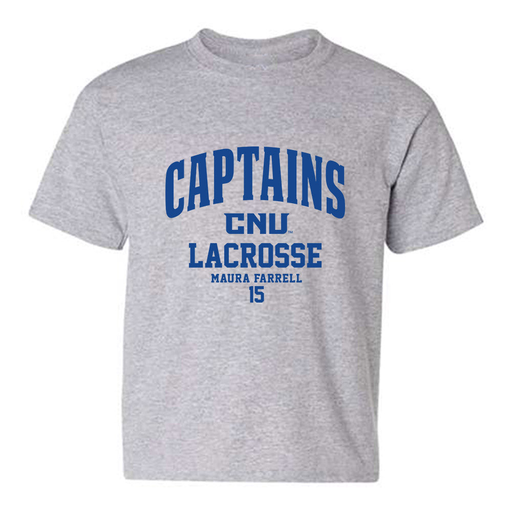 CNU - NCAA Women's Lacrosse : Maura Farrell - Classic Fashion Shersey Youth T-Shirt-0