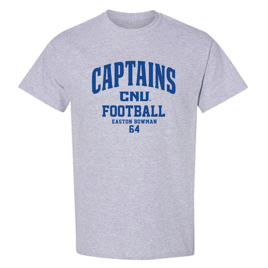 CNU - NCAA Football : Easton Bowman - Classic Fashion Shersey T-Shirt-0