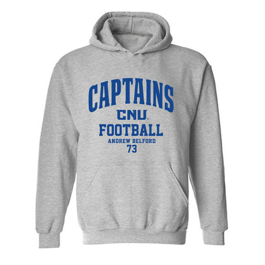 CNU - NCAA Football : Andrew Belford - Classic Fashion Shersey Hooded Sweatshirt-0